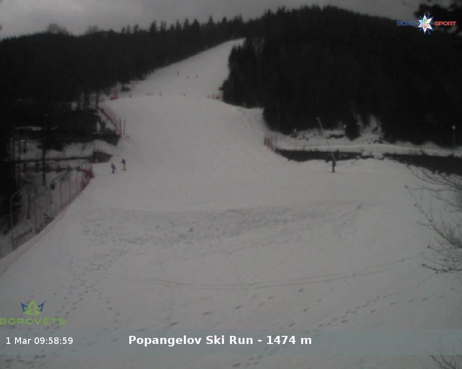 Borovets ski resort - Popangelov ski run Уеб камера архив - 01.03.2025