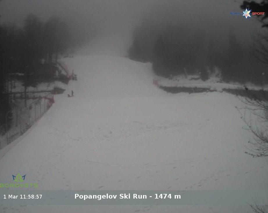 Borovets ski resort - Popangelov ski run Уеб камера архив - 01.03.2025